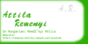 attila remenyi business card